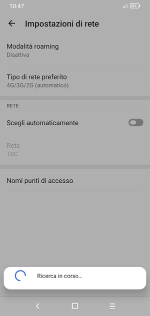 Attendi il completamento della ricerca