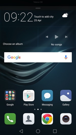 Slide down the top menu