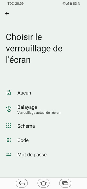 Sélectionnez Schéma