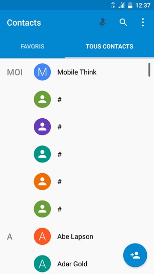 Sélectionnez le bouton du Menu