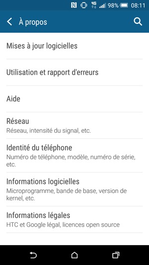 Sélectionnez Mises à jour logicielles
