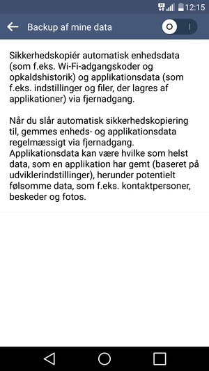 Aktiver Backup af mine data