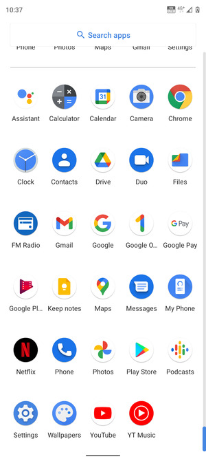 Scroll to and select Settings