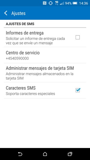 Seleccione Centro de servicio
