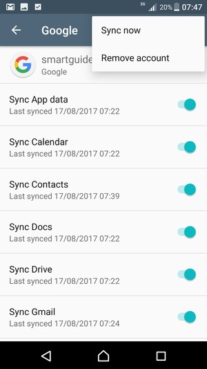 Select Sync now