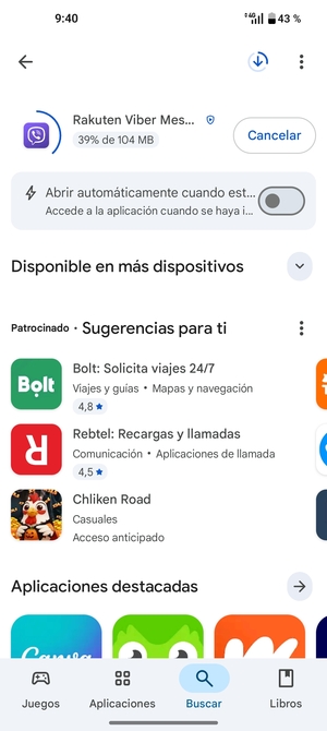 Espere a que el proceso de instalación finalice