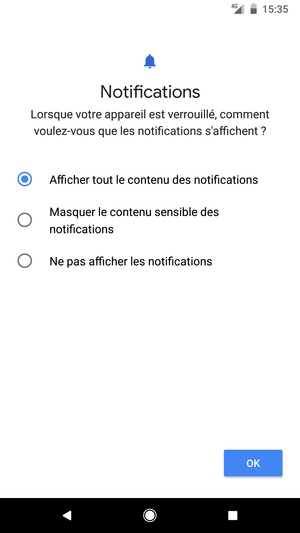 Sélectionnez votre option préférée et sélectionnez OK