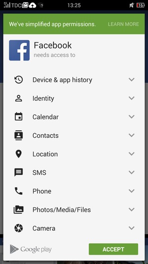 Select ACCEPT
