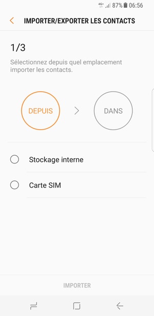 Sélectionnez Carte SIM