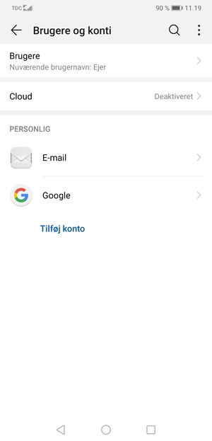 Vælg Google