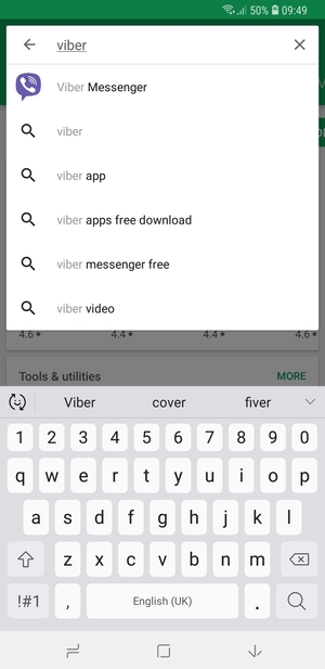 Enter the app name and select Search