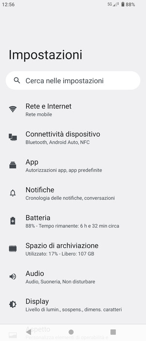 Seleziona Rete e Internet