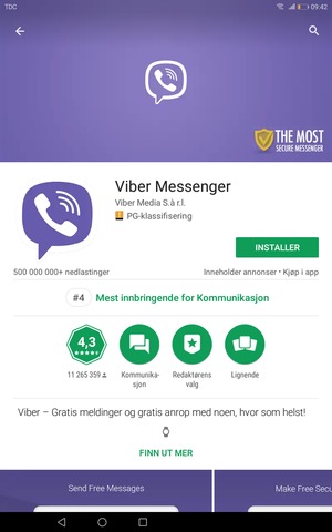 Velg INSTALLER
