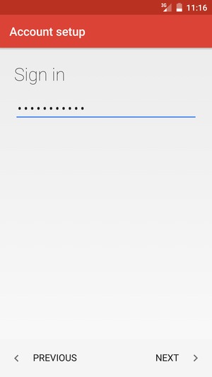 Enter your password and select NEXT
