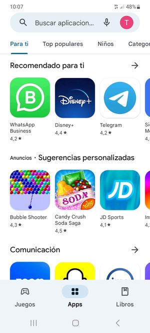 Seleccione la barra de Búsqueda