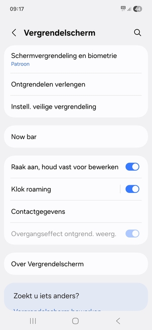Uw telefoon is nu beveiligd met een schermvergrendeling