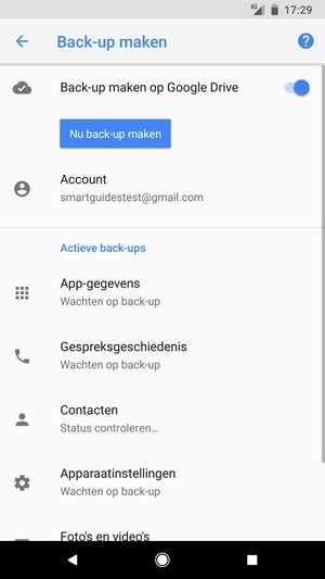 Selecteer Account
