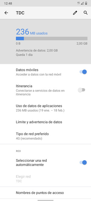 Desplácese y seleccione Nombres de puntos de acceso