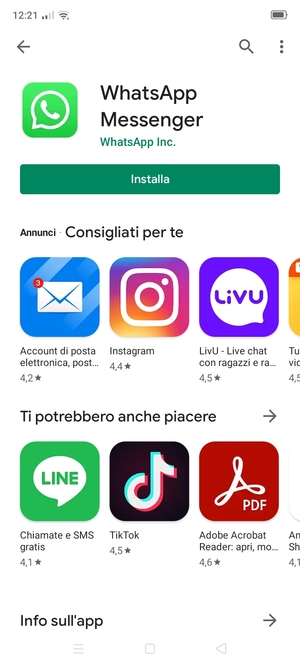 Seleziona Installa