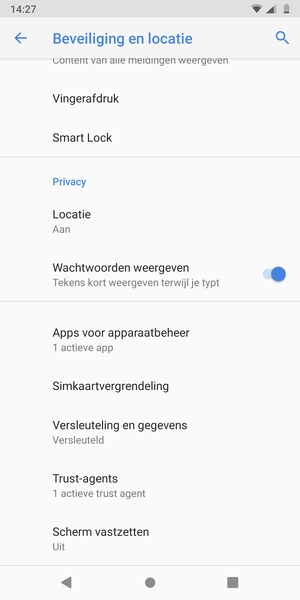 Selecteer Simkaartvergrendeling