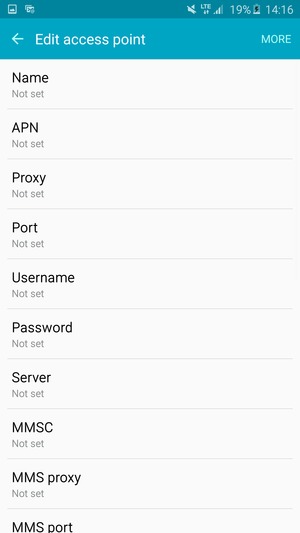 Enter MMS information