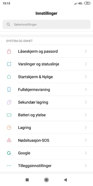 For å aktivere skjermlåsen, gå til Innstillinger-menyen og velg Låseskjerm og passord