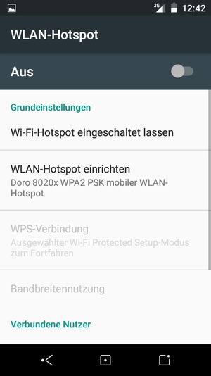 Wählen Sie WLAN-Hotspot einrichten