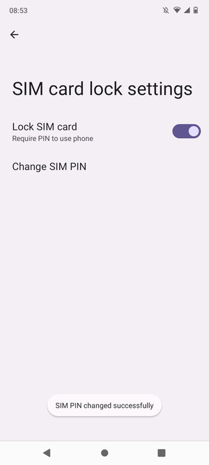 Your SIM PIN has been changed