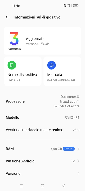 Scorri e seleziona Aggiornamento software