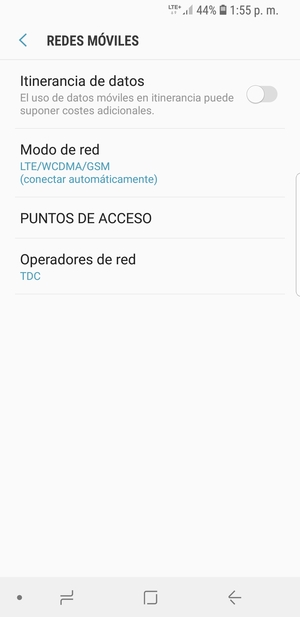 Seleccione PUNTOS DE ACCESO