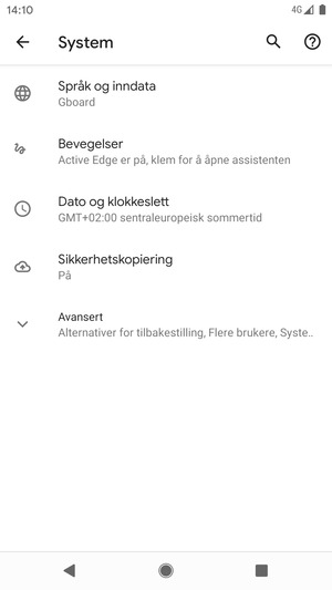 Velg Avansert