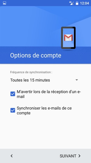 Sélectionnez SUIVANT