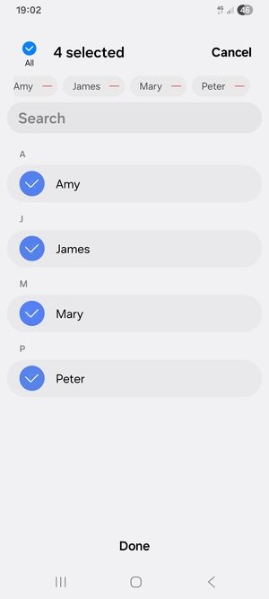Select Done