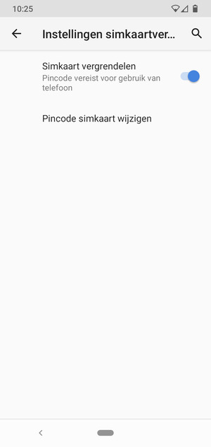 Selecteer Pincode simkaart wijzigen