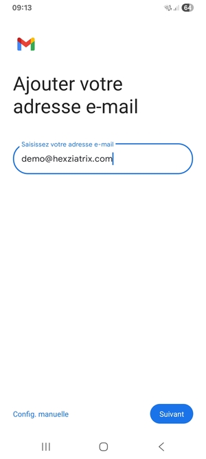 Saisissez votre adresse e-mail et sélectionnez Suivant