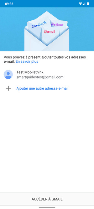 Sélectionnez ACCÉDER  À GMAIL