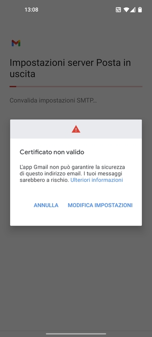 Seleziona MODIFICA IMPOSTAZIONI
