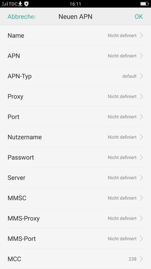 Geben Sie Internet-Informationen ein