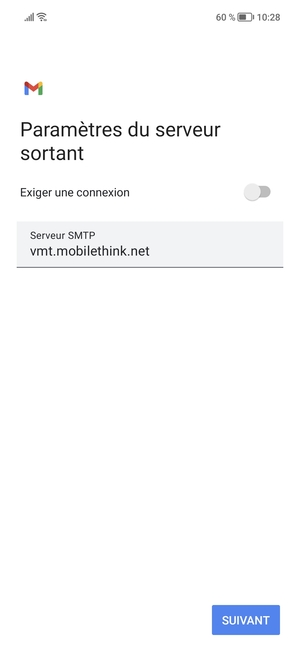 Désactiver le Exiger une connexion et sélectionner SUIVANT