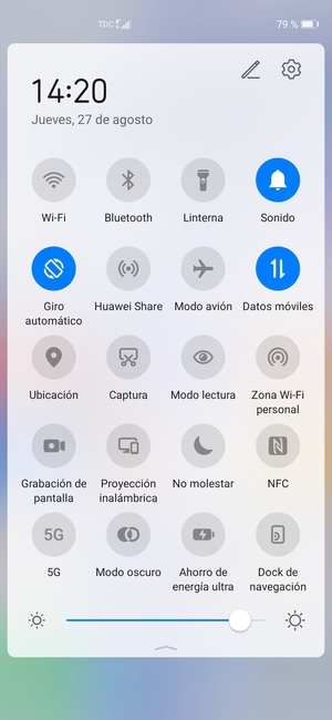 Ajuste el brillo al nivel requerido