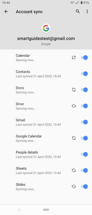 Your information will be synchronised