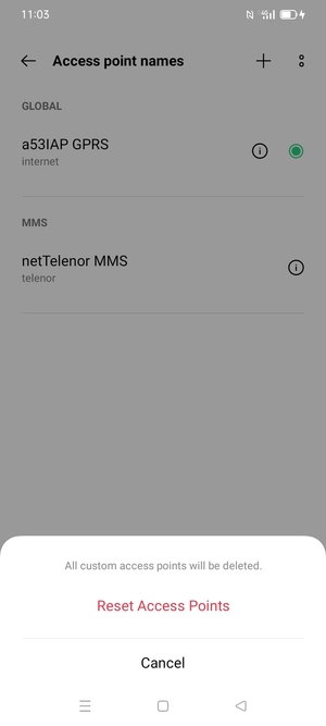Select Reset Access Points