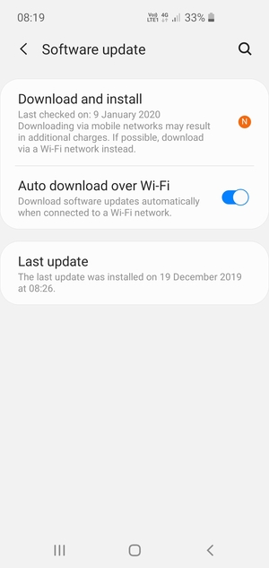 Select Download and install
