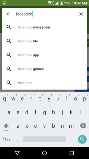 Enter the app name and select Search