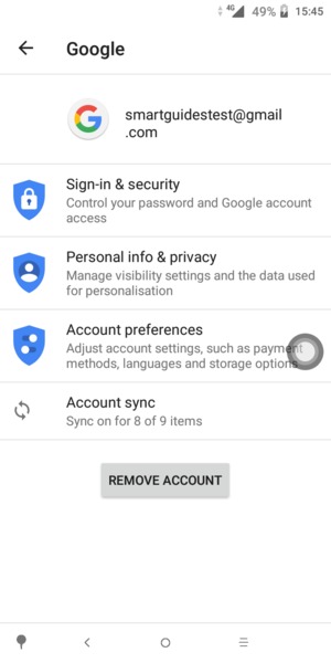 Select Account sync