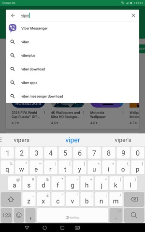 Enter the app name and select Search