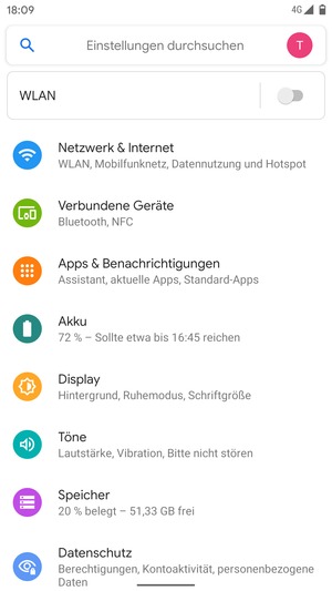 Wählen Sie Netwerk & Internet