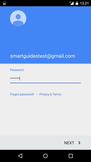 Enter your password and select NEXT
