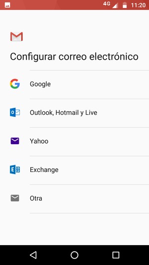 Seleccione Outlook, Hotmail y Live