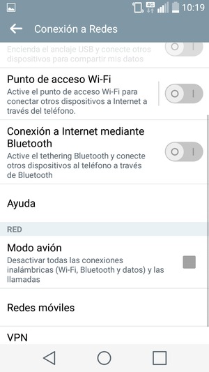 Desplácese y seleccione Redes móviles